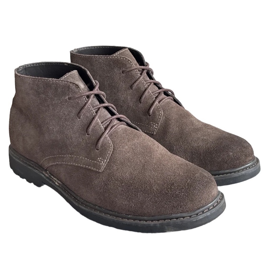 Magellan Outdoors Mens Brown Suede Leather Chukka Boots Size 11 Preppy Neutral